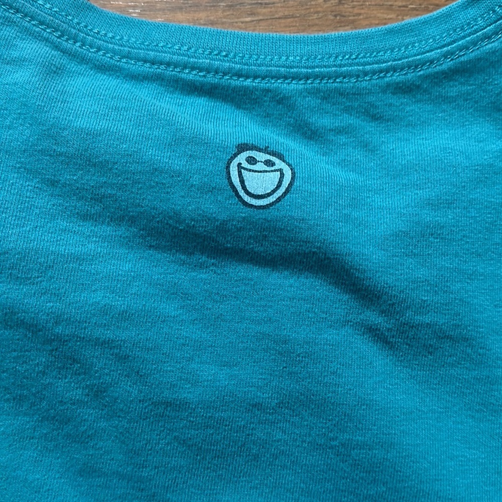 Life is good daisy flower tshirt turquoise color Sz XL - Picture 4 of 5